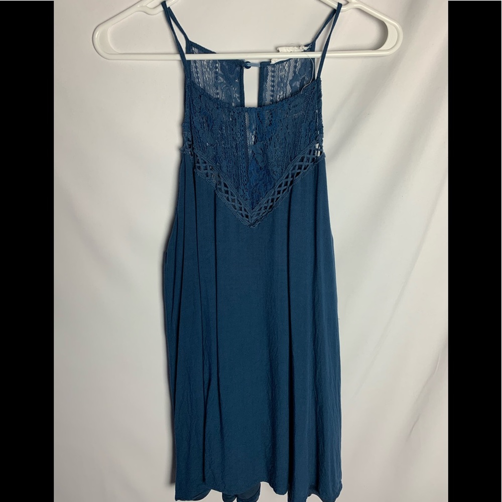 A blue dress